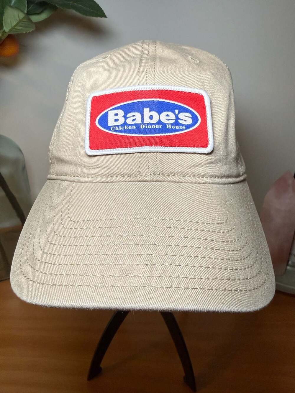 Already Design Co. Babe's Chicken Dinner House Tan Baseball Cap